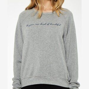 Reason To Smile Reversible Sweatshirt in H. Grey